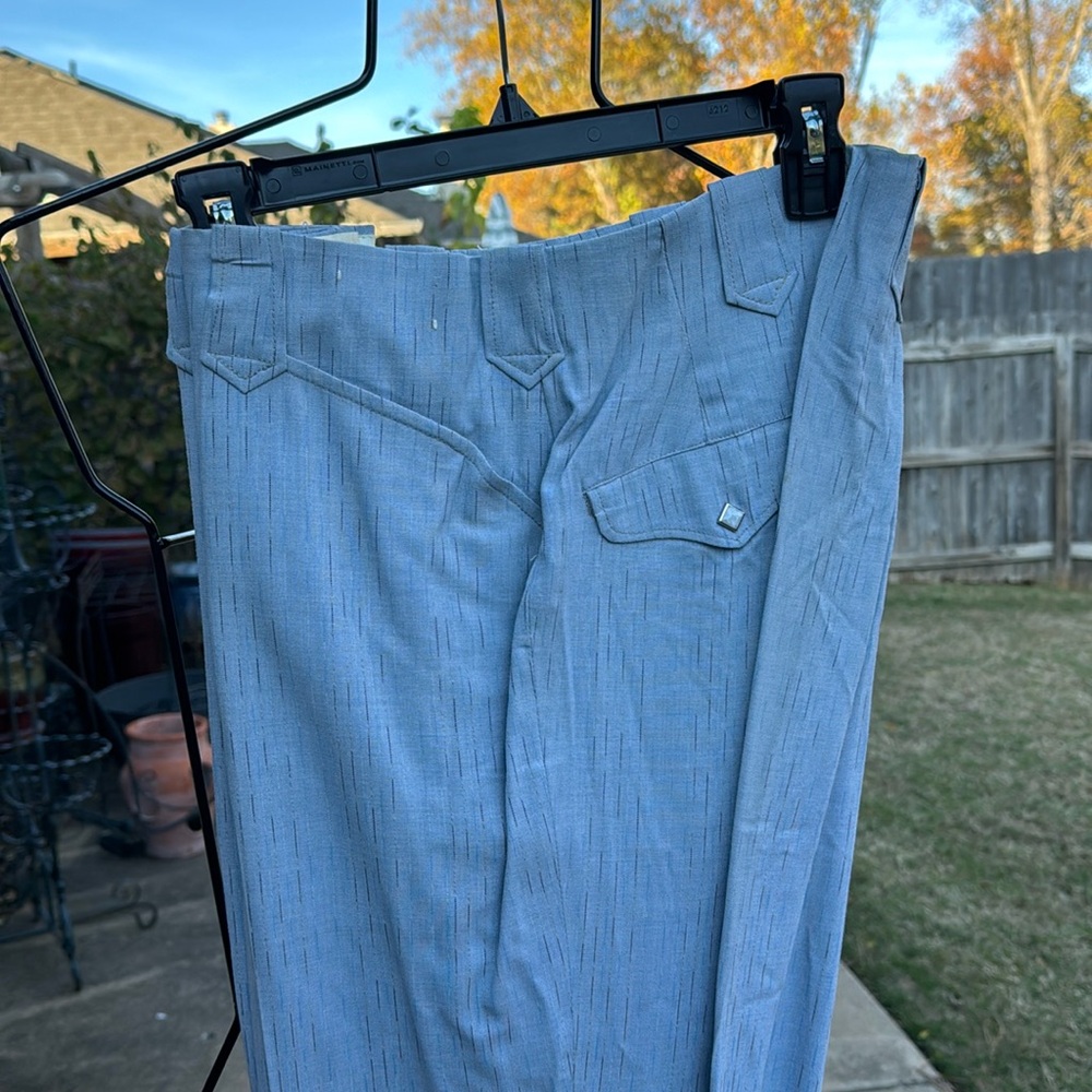NOS Vintage Levi’s 36 Rockabilly Western Pants Talon Pearl Snap Pockets Unhemmed